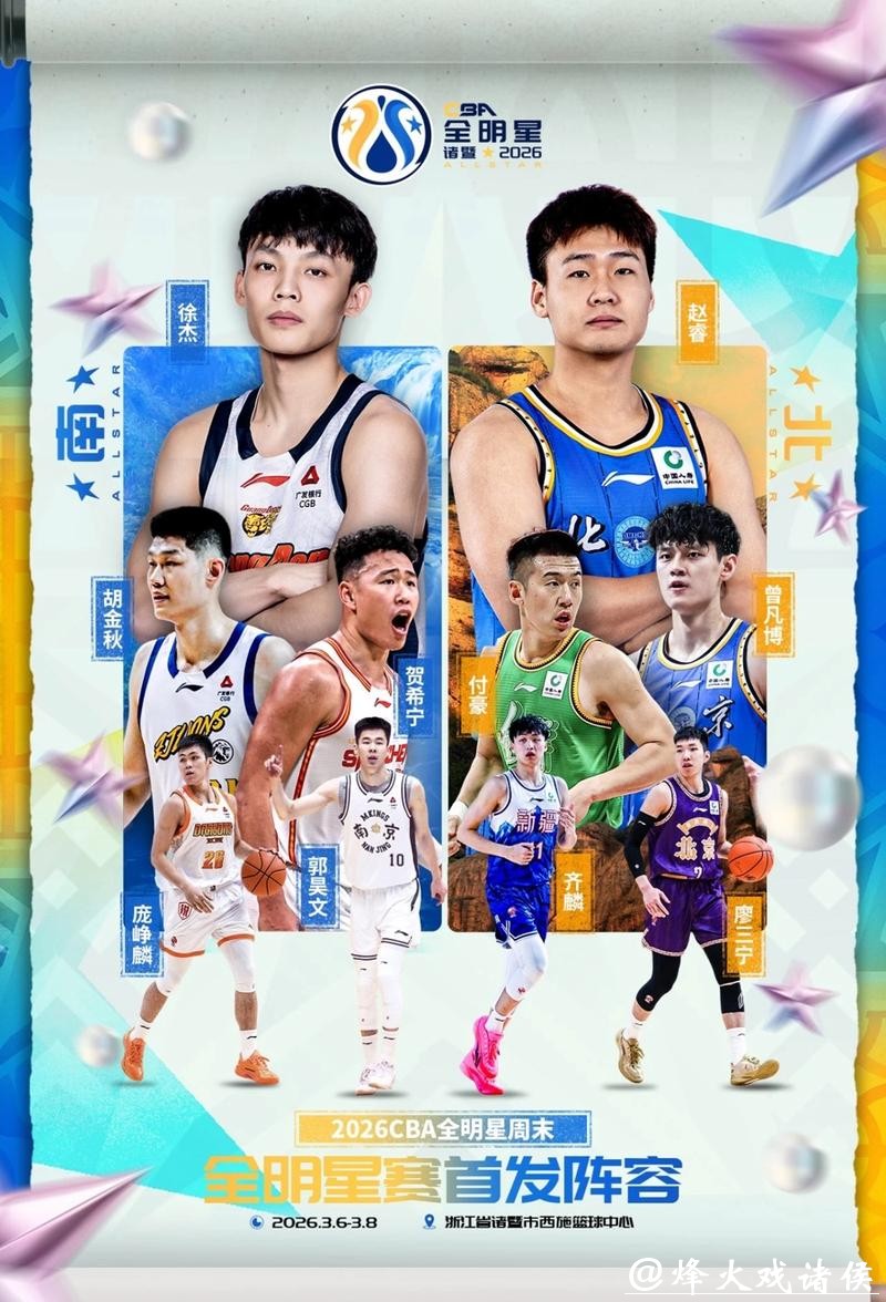 CBA全明星首发阵容出炉，排名第二的上海大鲨鱼男篮为何无人入选？